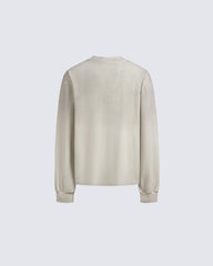 Vintage Distressed Washed Long Sleeve T-Shirt