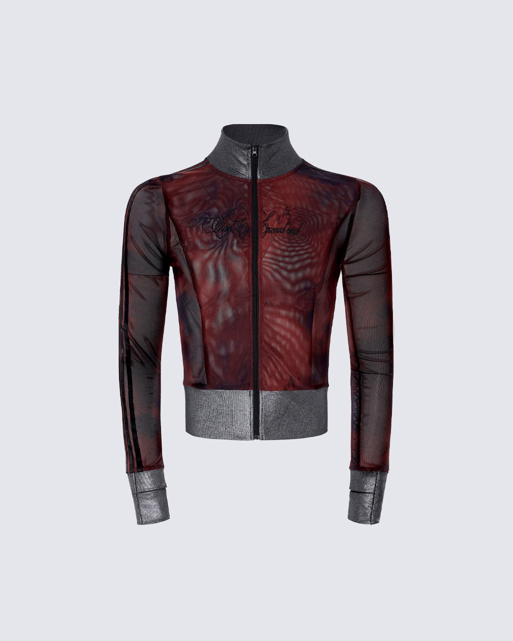 Subculture Mesh Slim-Fit Long Sleeve Top