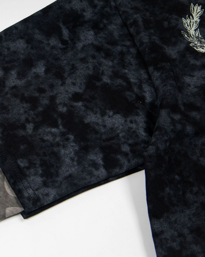 Camouflage Layered Long-Sleeve Polo Shirt