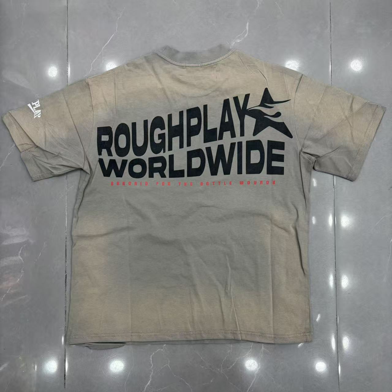 Roughplay Retro Tech Alien Planet Skull Graphic Distressed Tee