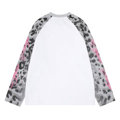 Omirad Leopard Raglan Long Sleeve Tee
