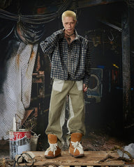 Vintage Chic Two-Tone Cargo Pants