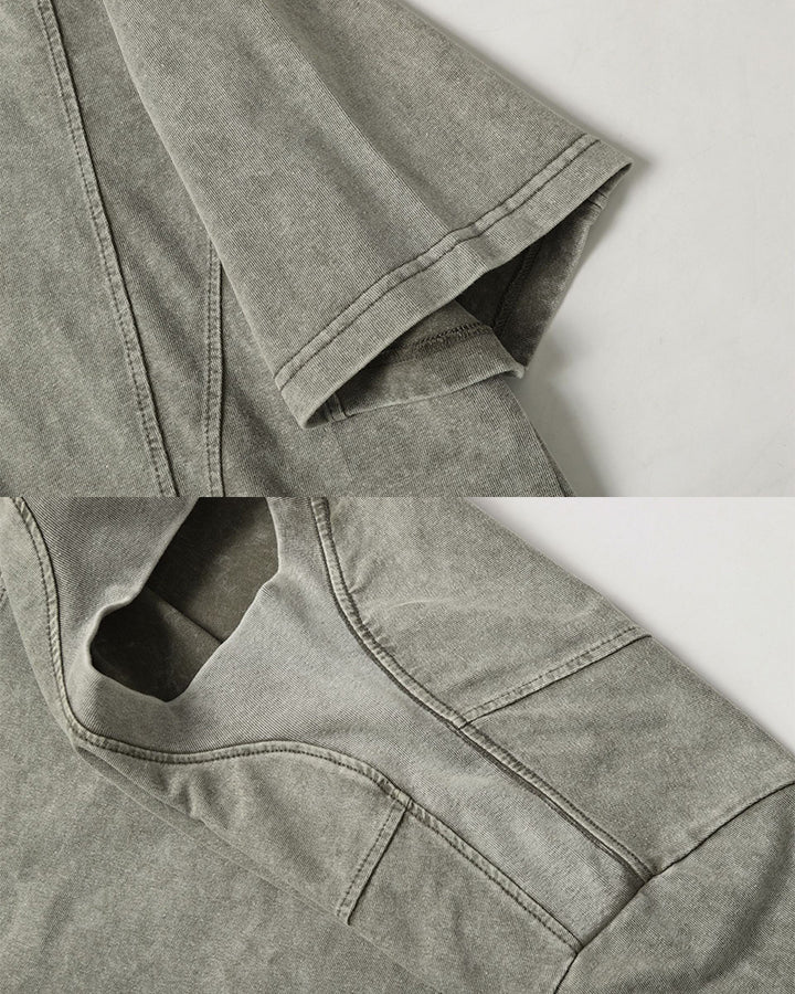 Vintage Washed Deconstructed Casual Tee