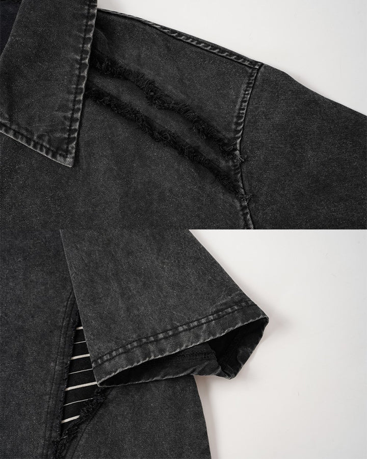 High-Street Deconstructed Washed Polo Shirt