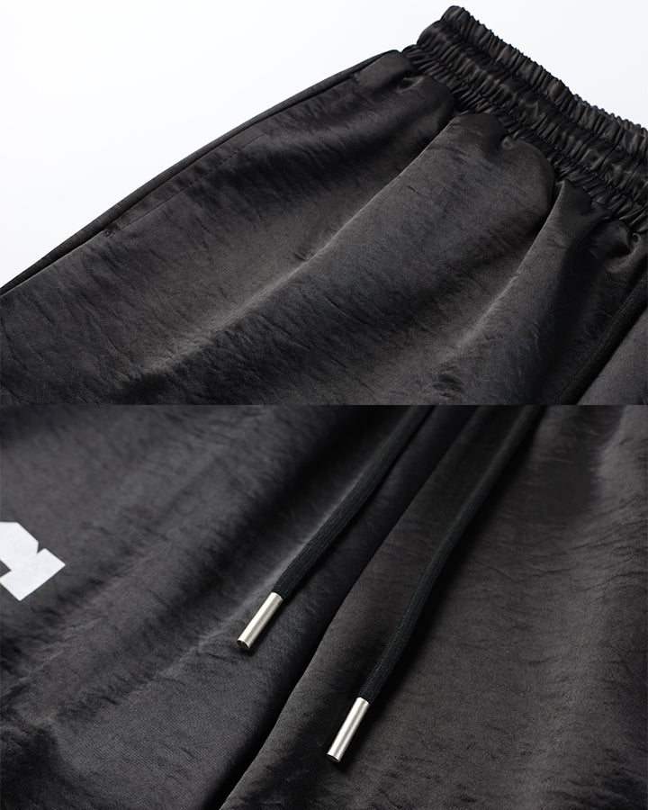 Color Block Silky Wide Leg Sweatpants New