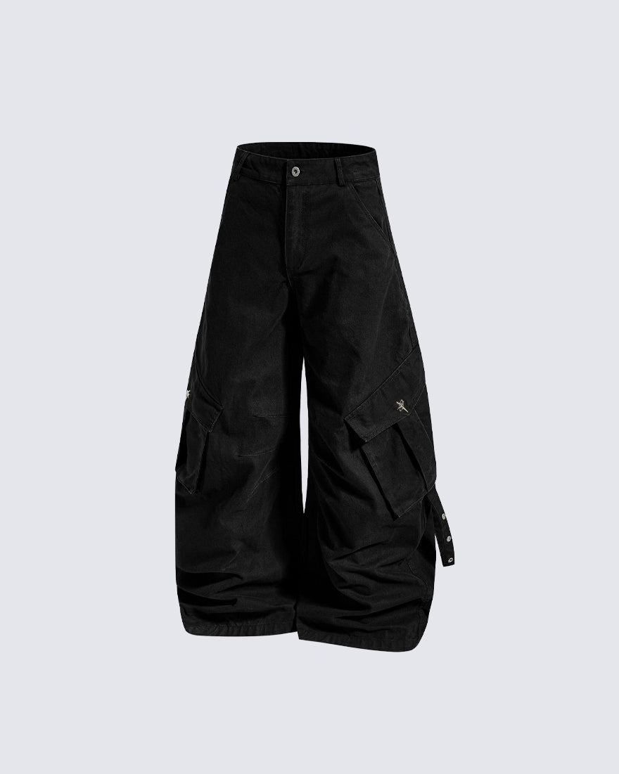 American Heavy-Duty Wide-Leg Cargo Jeans