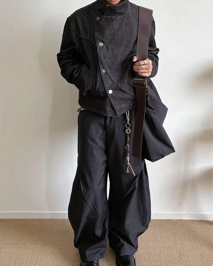 Cool Rugged Dual-Wear Raw Denim Jacket