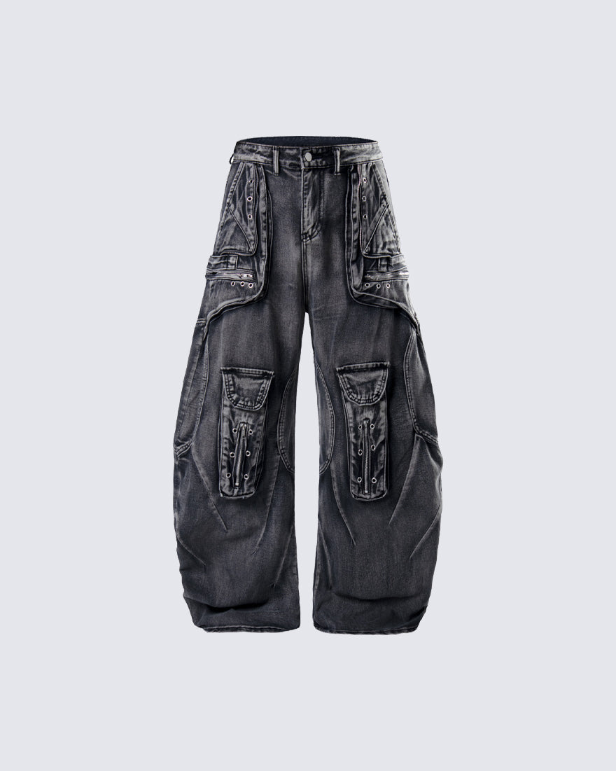 American Vintage Street Multi-Pocket Cargo Denim