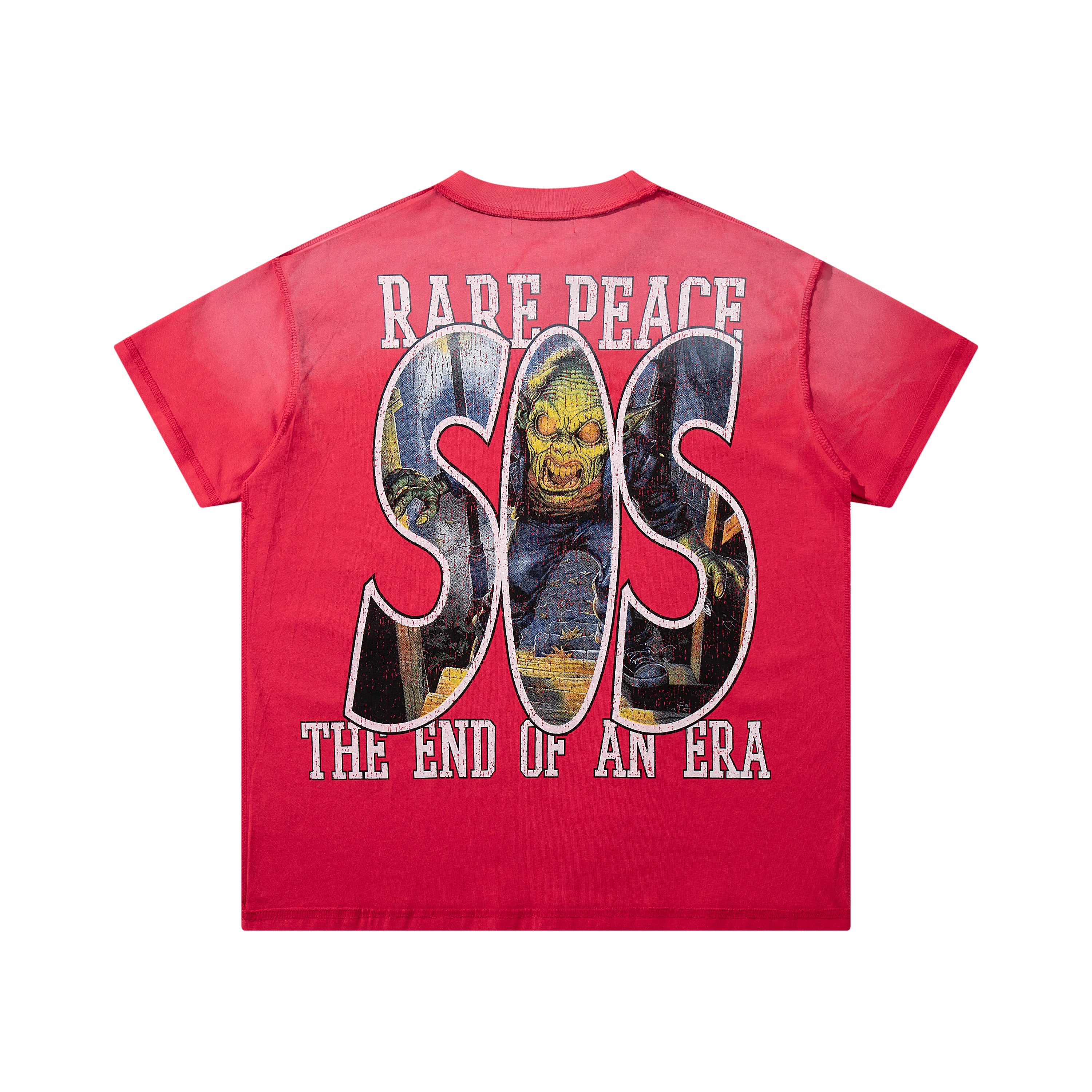 Rare Peace SOS Goblin Monster Graphic Streetwear Tee