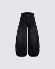 Washed Deconstructed Paneled Scythe Denim Pants