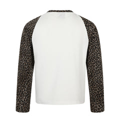 Omirad Leopard Raglan Graphic Long Sleeve Tee