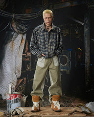 Vintage Chic Two-Tone Cargo Pants