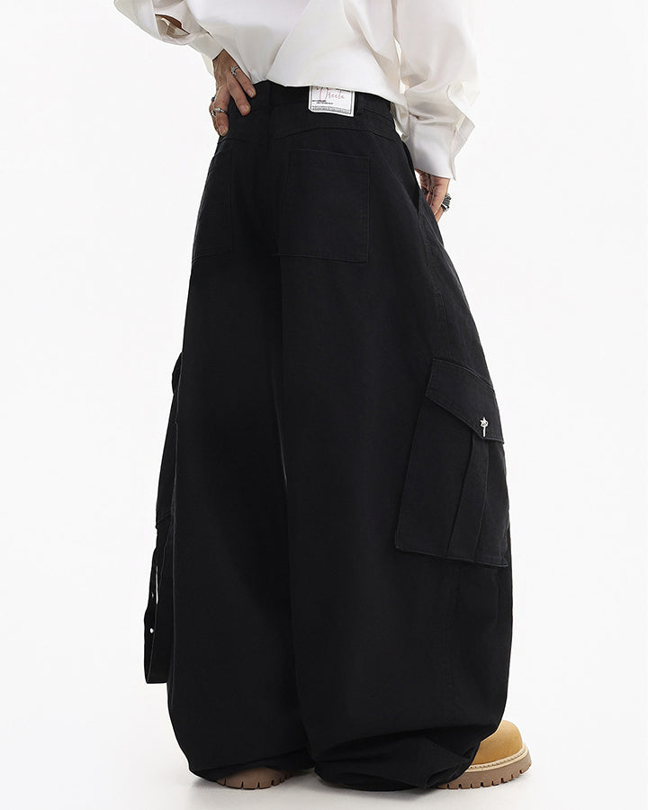 American Heavy-Duty Wide-Leg Cargo Jeans