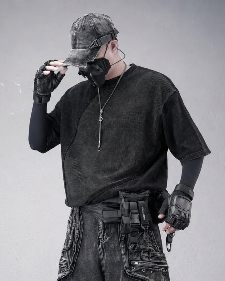 Deconstructed Patchwork Colorblock NewT-Shirt