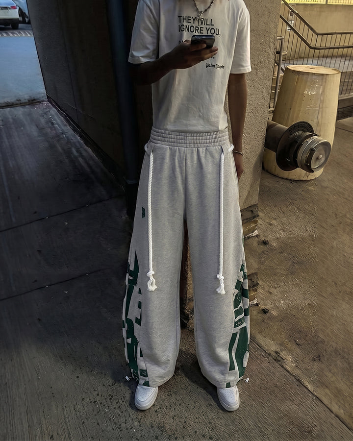 Street American Print Loose Casual Pants