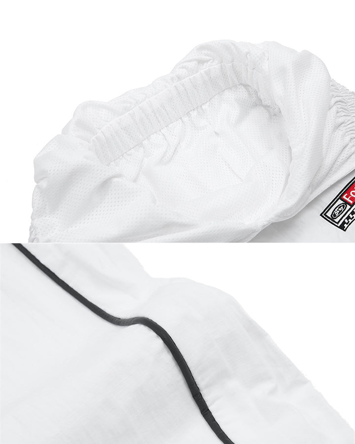 Sporty Deconstructed Elastic-Waist Casual Pants