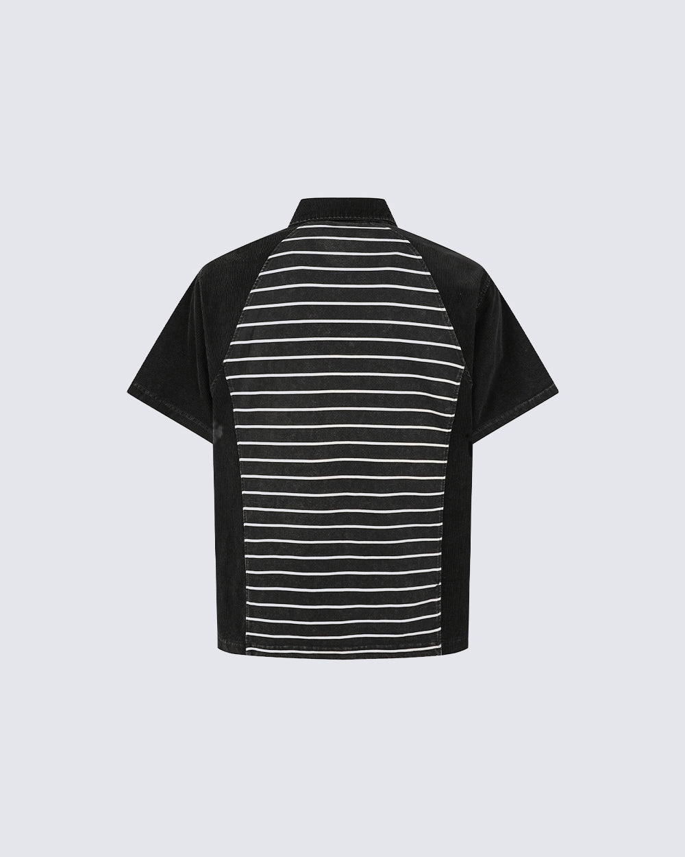 High-Street Striped Panel Polo Shirt