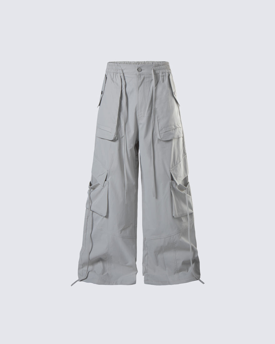 Techwear Multi-Pocket Wide-Leg Cargo Pants