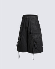 High-Street Drawstring Cargo Shorts