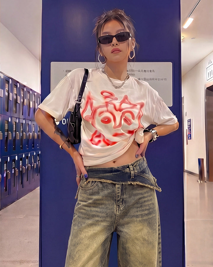 Vintage Deconstructed Patchwork Denim Pants