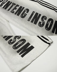 Washed Tie-Dye Letter Print Casual Pants
