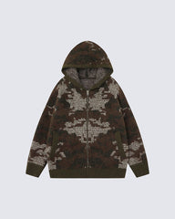 Unisex Creative Design Hooded Knit Sweater