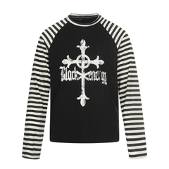 Omirad Cross Graphic Raglan Long Sleeve Tee