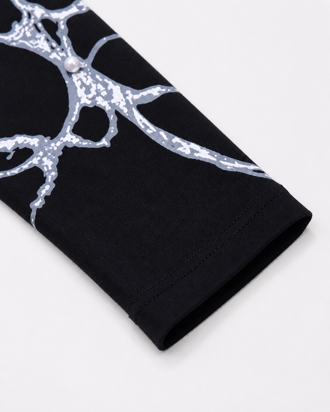 Dark Art Design Spider Web Print Long-Sleeved Top