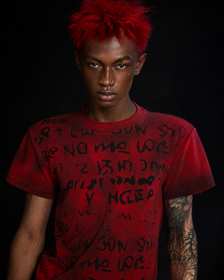 American Distressed Graphic Print Short Sleeve Tee