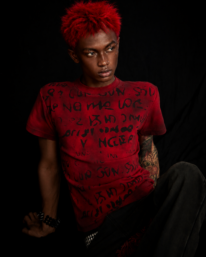 American Distressed Graphic Print Short Sleeve Tee