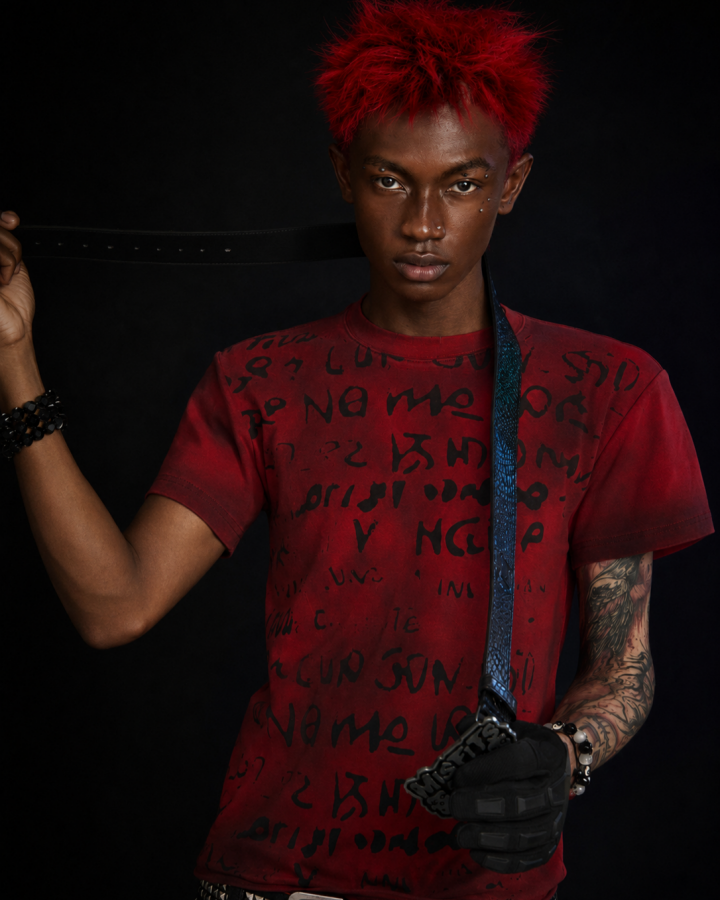 American Distressed Graphic Print Short Sleeve Tee