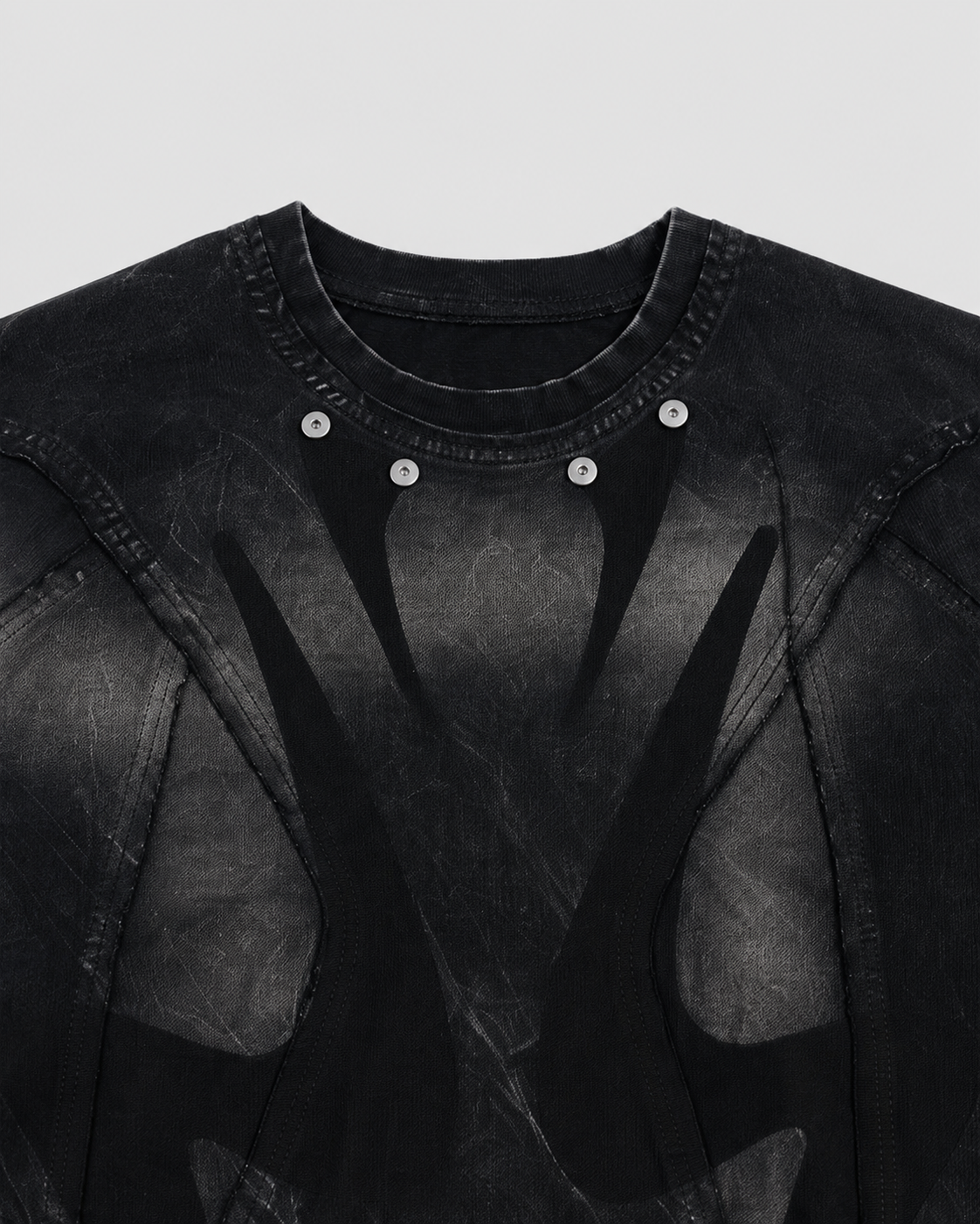 Retro Slob Style Structured Distressed T-Shirt