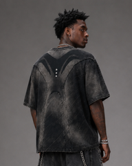 Retro Slob Style Structured Distressed T-Shirt