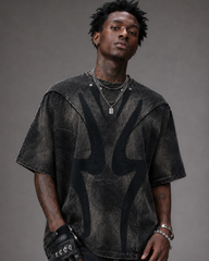 Retro Slob Style Structured Distressed T-Shirt
