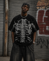 Abstract Skeleton Graphic Short Sleeve Tee