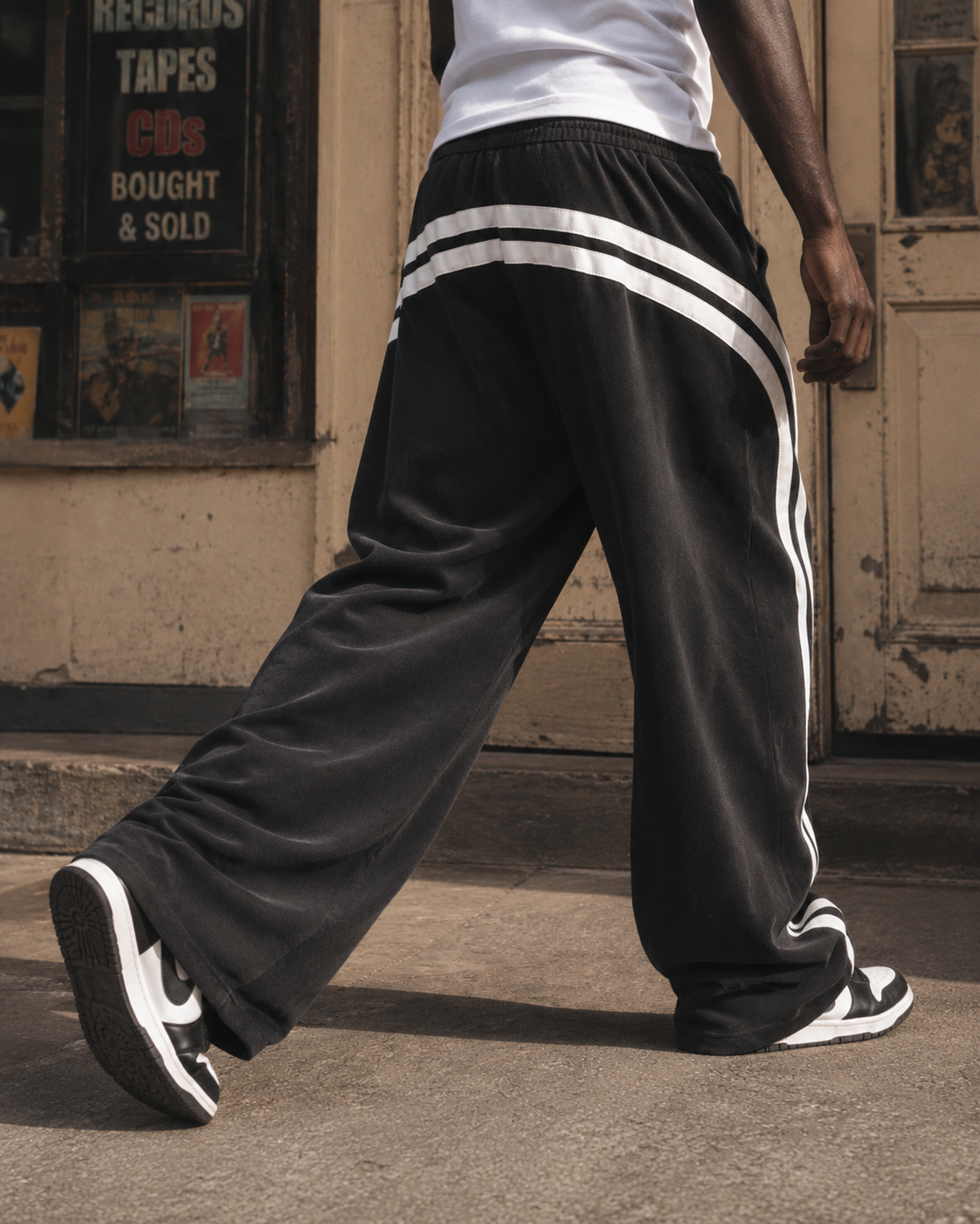 Retro Casual Versatile Striped Trousers