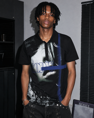 Retro High Street Hip-Hop Personalized Printed Polo Shirt