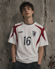 Retro Print Street Patchwork Casual Jersey