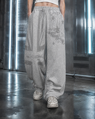 American Retro Trendy Brand Curved Wide-Leg Pants