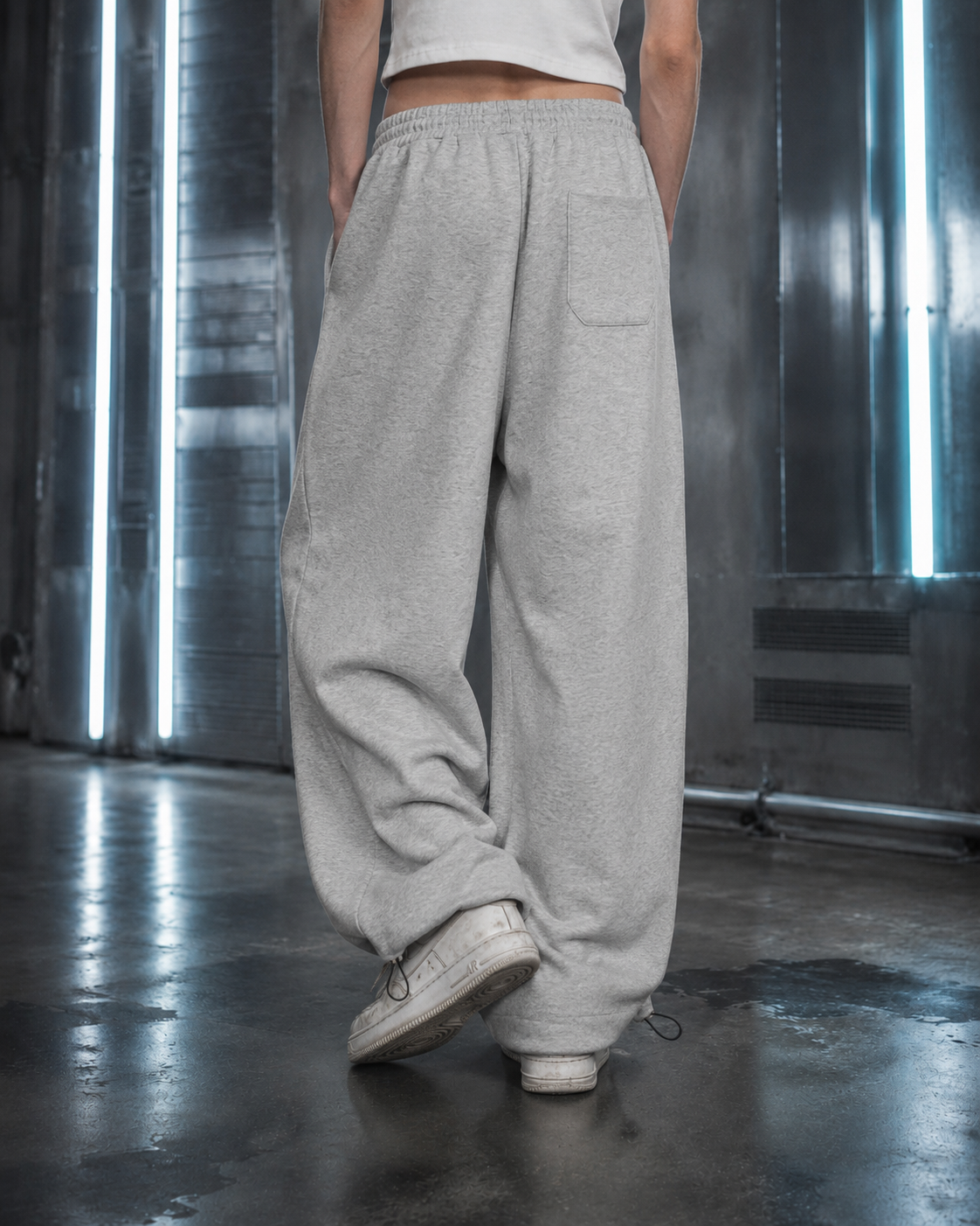 American Retro Trendy Brand Curved Wide-Leg Pants