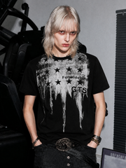 American Casual Retro Star Print T-Shirt