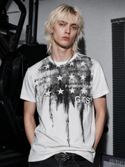 American Casual Retro Star Print T-Shirt