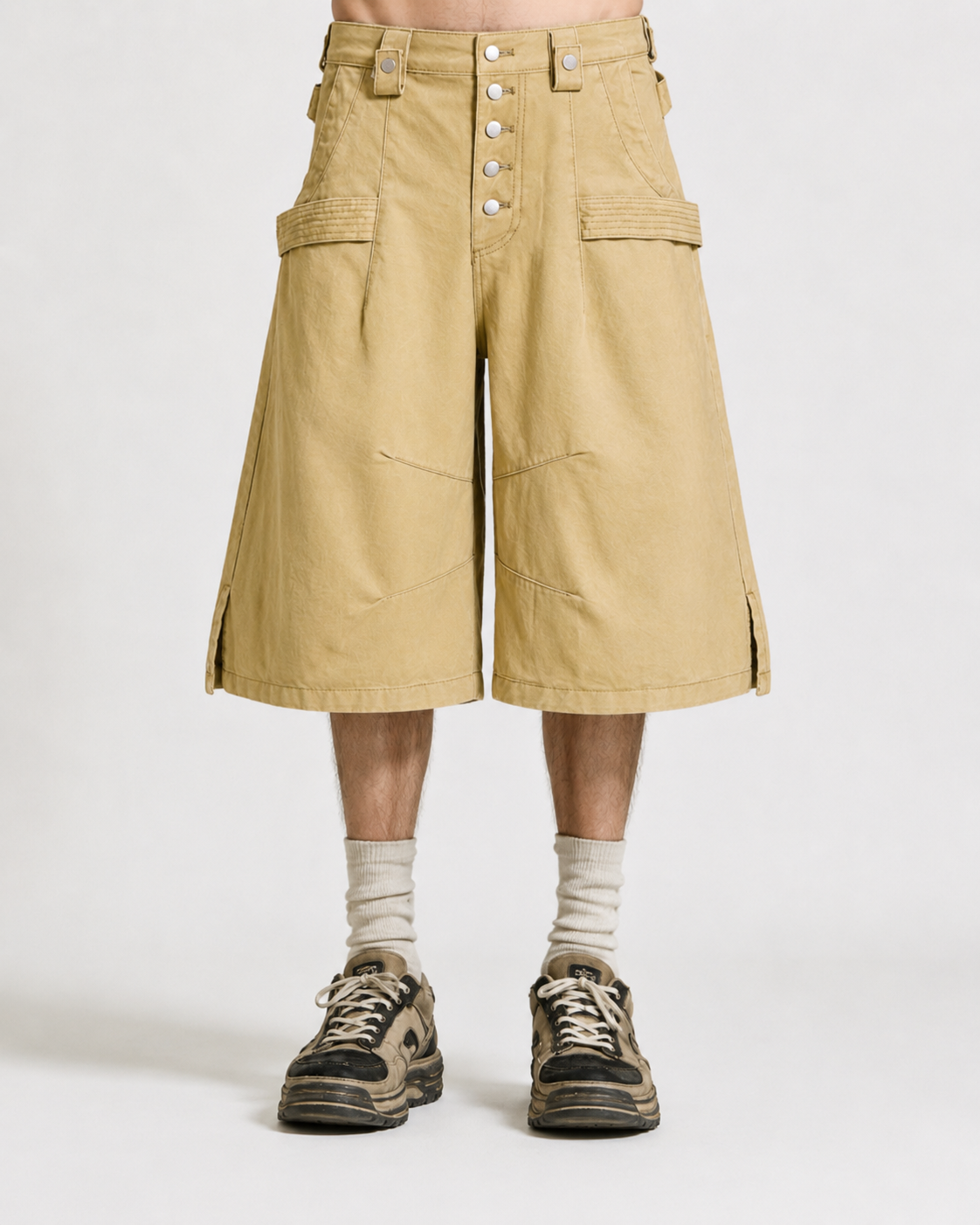 American Retro High-Street Workwear Shorts