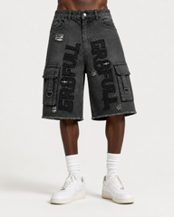 American-Style Distressed Hip-Hop High Street Pocket Shorts