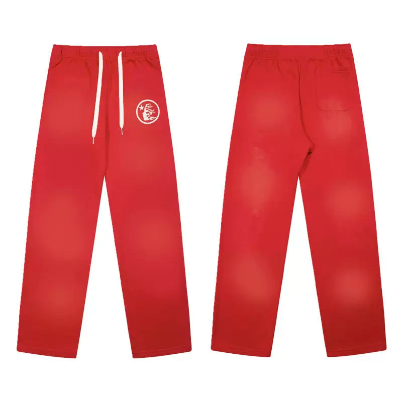 Hellstar Straight Washed Pants Red