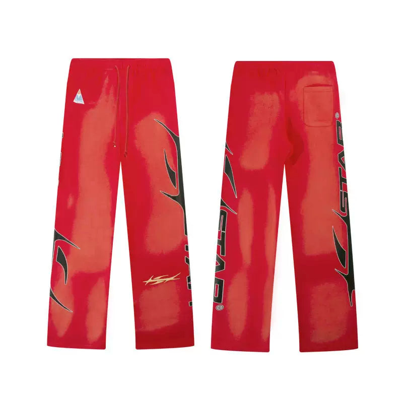 Hellstar Retro Micro Flare Pants Red