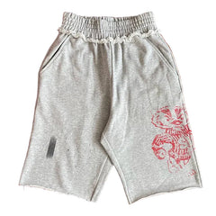 SAINT VANITY Retro Fashion Print Casual Sweatshirt and Shorts Set
