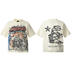 Hellstar Trendy Vintage Tee Apricot color