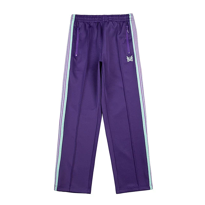 Needles Zebra Stripe Side Tape Track Pants Purple Mint