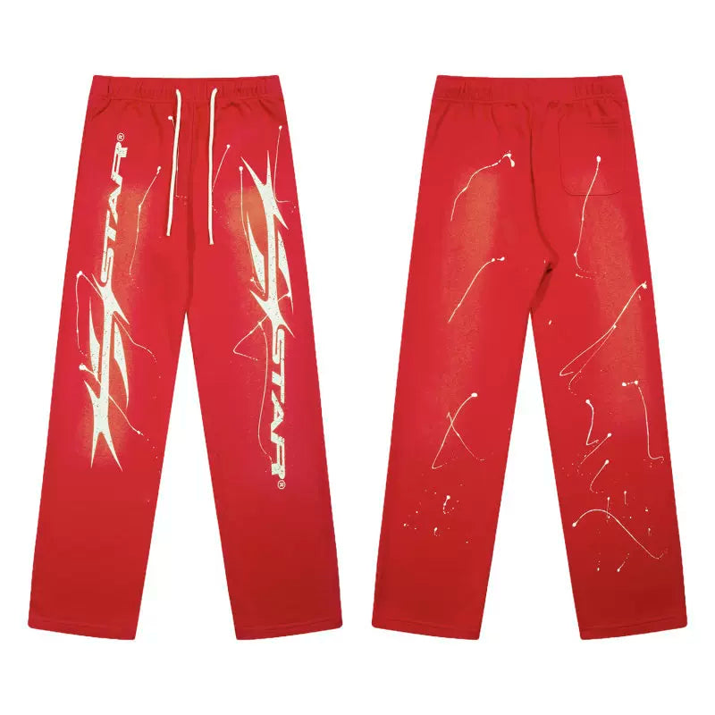 Hellstar Washed Street Pants Red